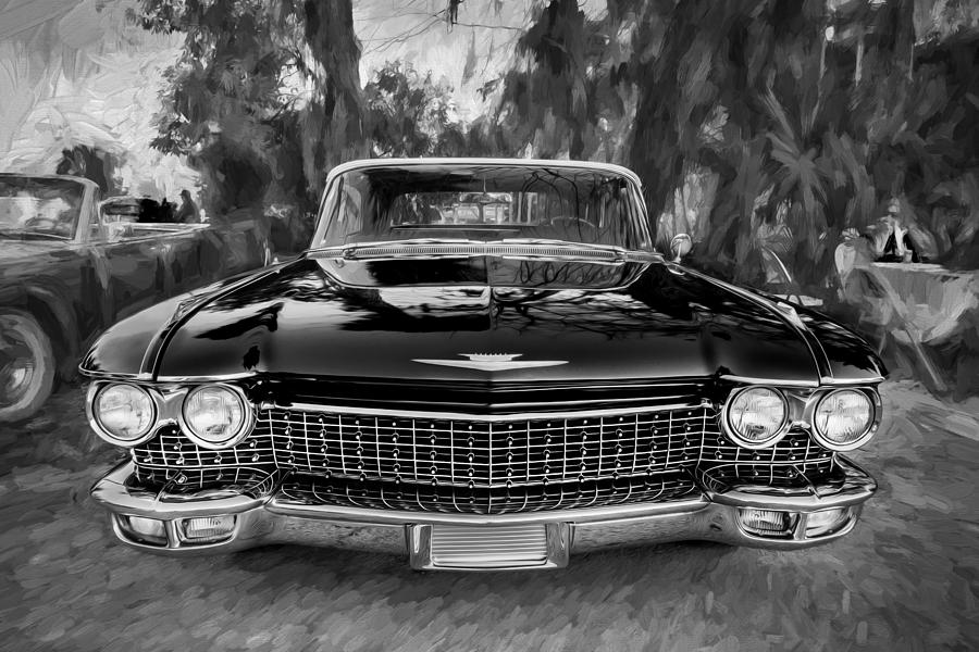 1960 Cadillac Eldorado Biarritz Convertible Painted BW    #3 Photograph by Rich Franco
