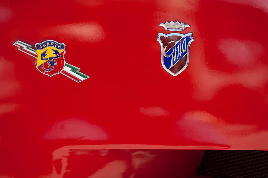 1962 Fiat Abarth 2300 S Coupe Emblems #3 Photograph by Jill Reger