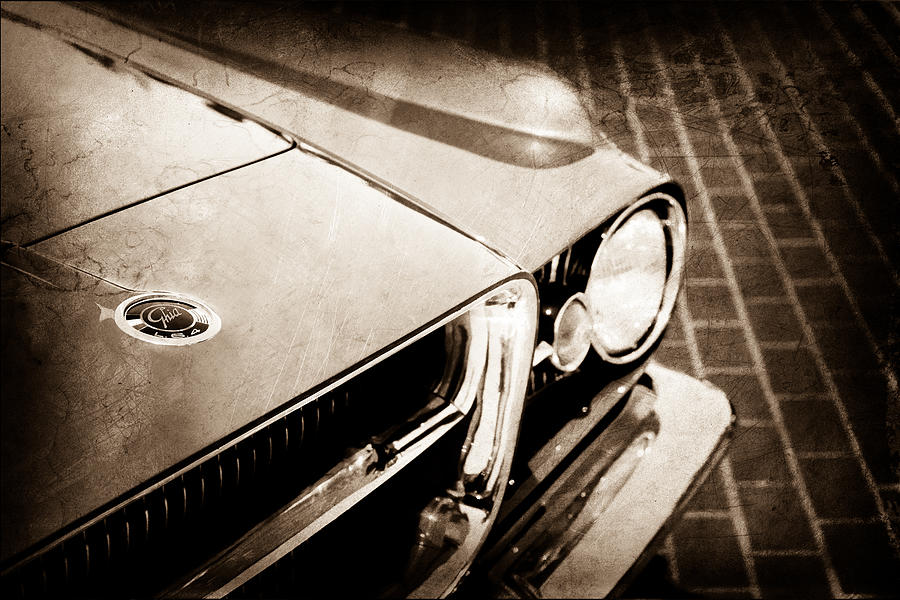 1962 Ghia L6.4 Coupe Grille Emblem #3 Photograph by Jill Reger