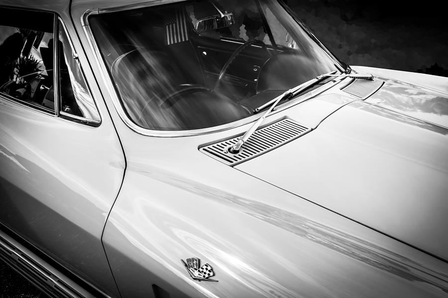 1965 Chevrolet Corvette Sting Ray Coupe BW #4 Photograph by Rich Franco