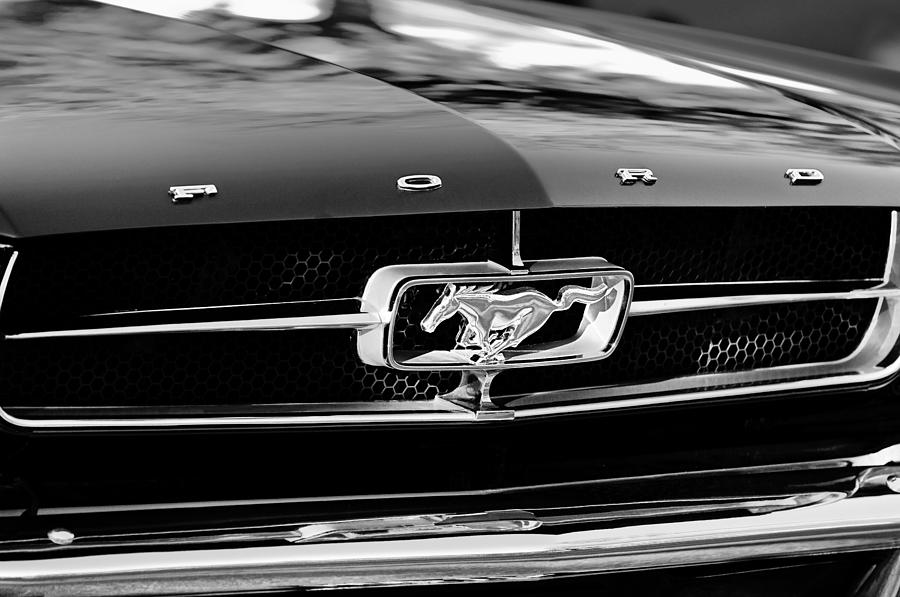 1965 Shelby Prototype Ford Mustang Grille Emblem #4 Photograph by Jill Reger