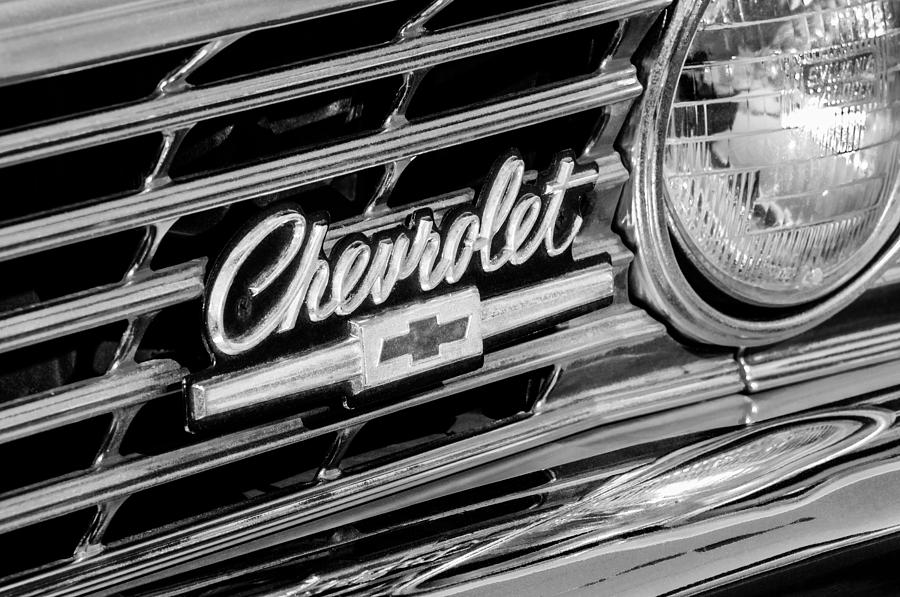 1966 Chevrolet Caprice Grille Emblem #3 Photograph by Jill Reger