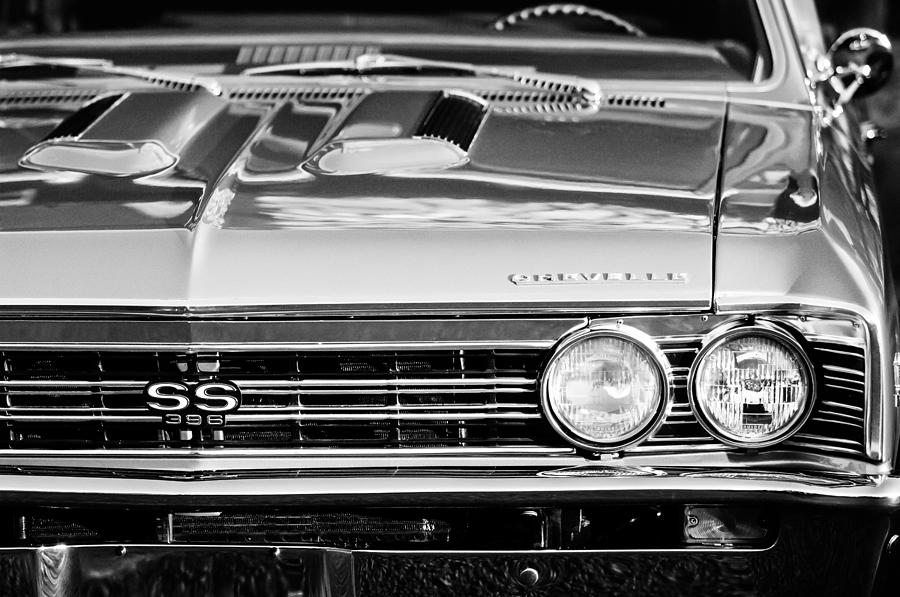 Black And White Photograph - 1967 Chevrolet Chevelle Super Sport  #3 by Jill Reger