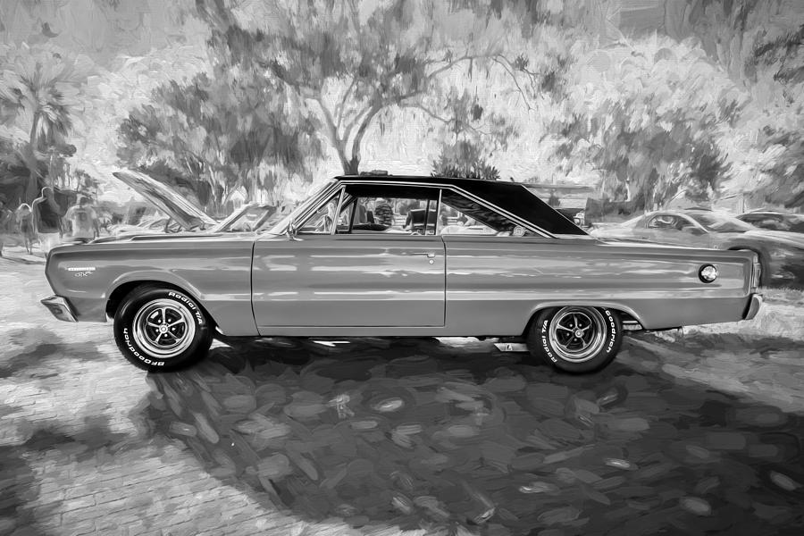 1967 Plymouth Belvedere GTX 440 Painted BW #3 Photograph by Rich Franco