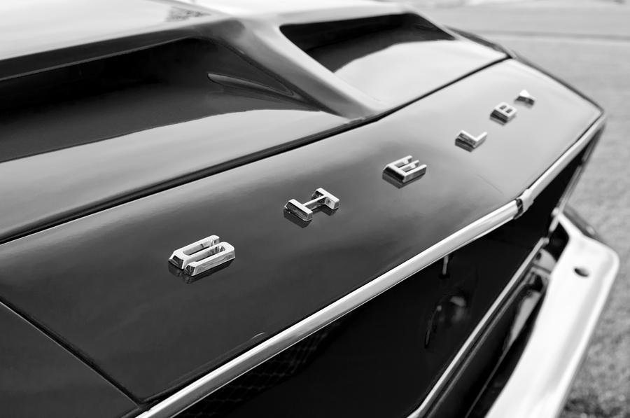 1968 Shelby GT350 Hood Emblem #3 Photograph by Jill Reger