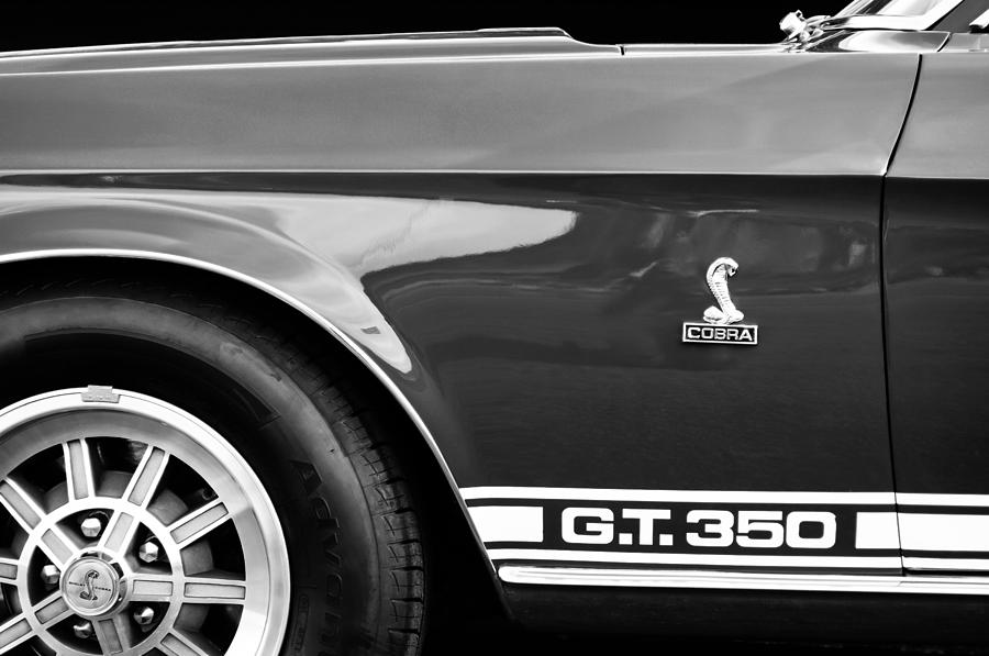 Car Photograph - 1968 Shelby GT350 Side Emblem #3 by Jill Reger