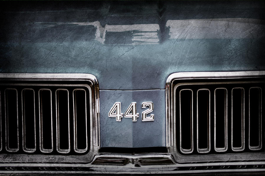 1970 Oldsmobile 442 Grille Emblem #3 Photograph by Jill Reger