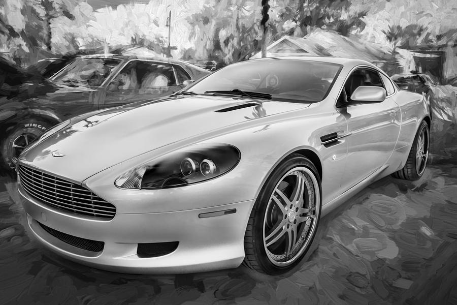 2007 Aston Martin DB9 Coupe Painted BW  #3 Photograph by Rich Franco