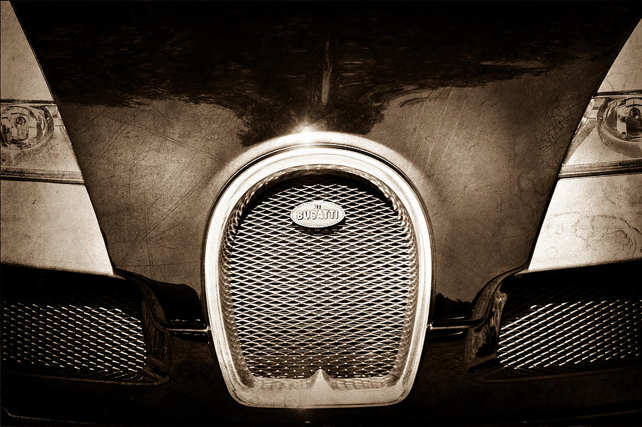 2008 Bugatti Veyron Grille Emblem #3 Photograph by Jill Reger