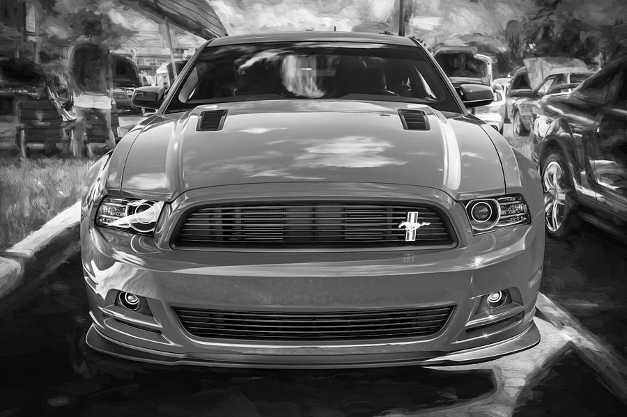2013 Ford Mustang GT CS Painted BW #3 Photograph by Rich Franco