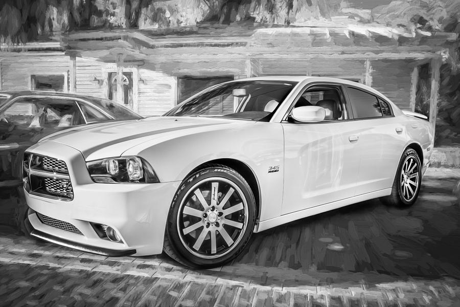 2014 Dodge Charger RT Painted BW  #3 Photograph by Rich Franco