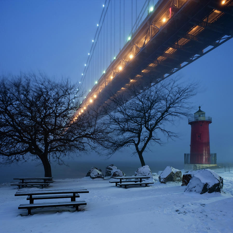 A Little Red Lighthouse Sits #3 Photograph by Karsten Moran A Little Red Lighthouse Sits #3 Photograph by Karsten Moran
