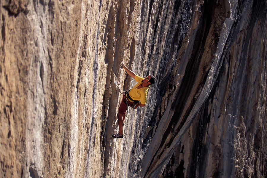 A Man Climbing A Big Wall In El Potrero Photograph By Corey Rich Fine Art America