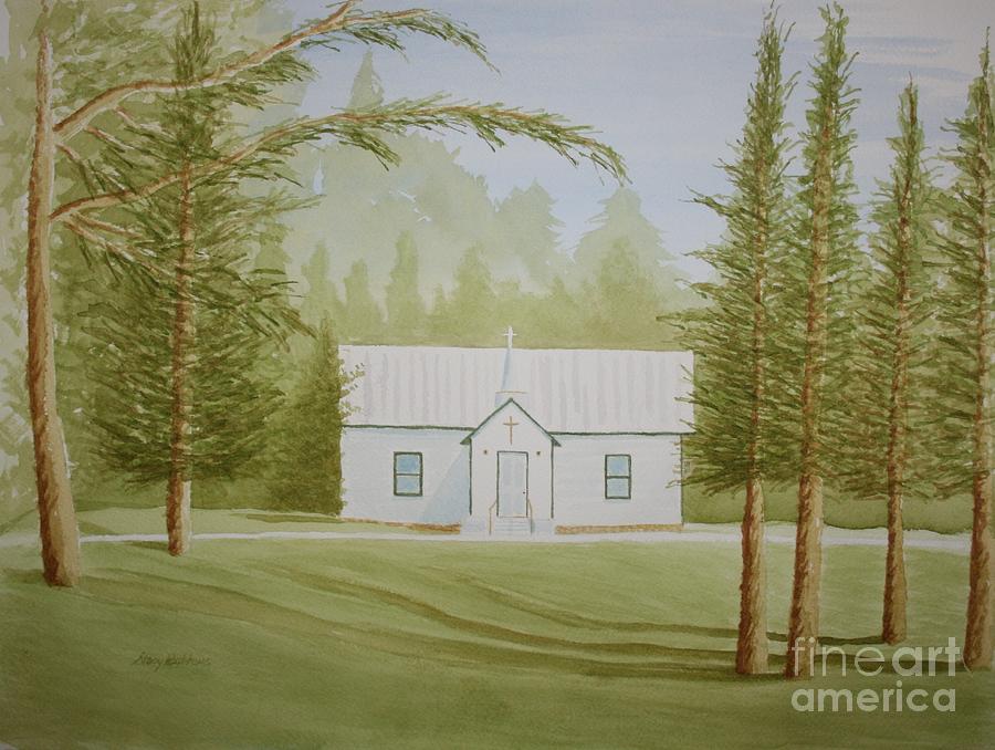 Tree Painting - A North Carolina Church by Stacy C Bottoms