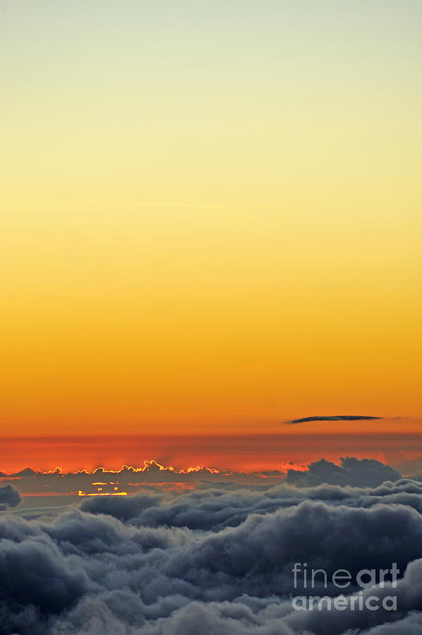 Sunset Photograph - Above cloudscape at sunset #3 by Sami Sarkis