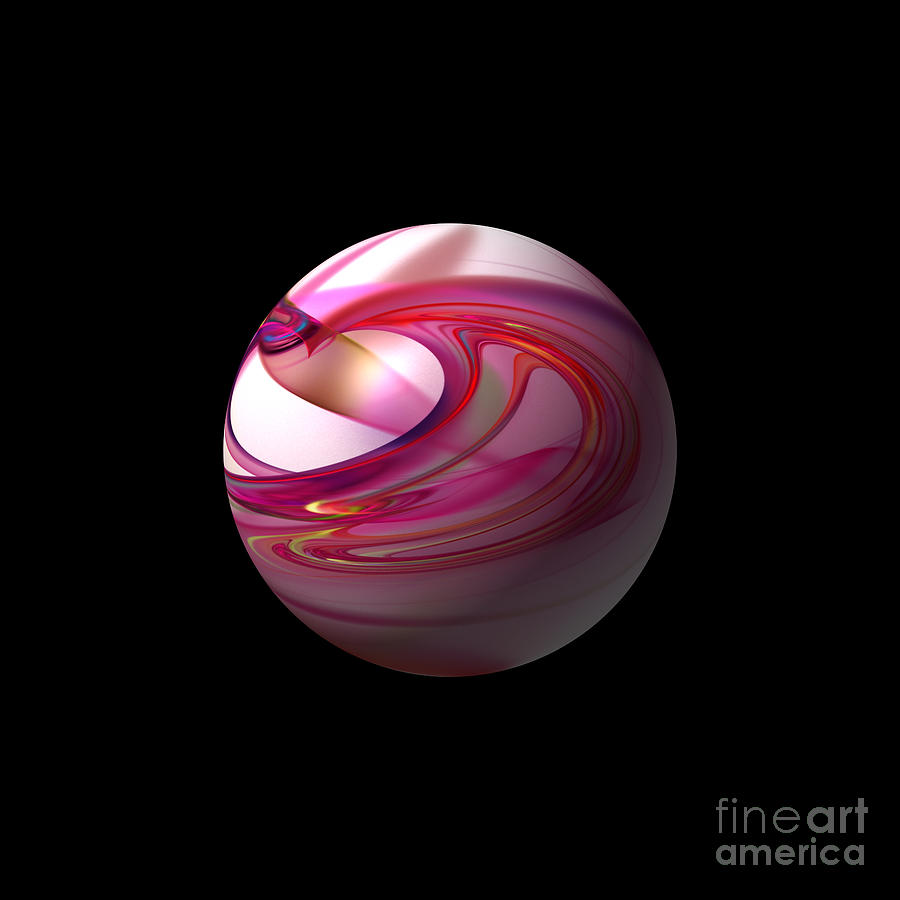 Abstract Red Globe #3 Digital Art by Henrik Lehnerer
