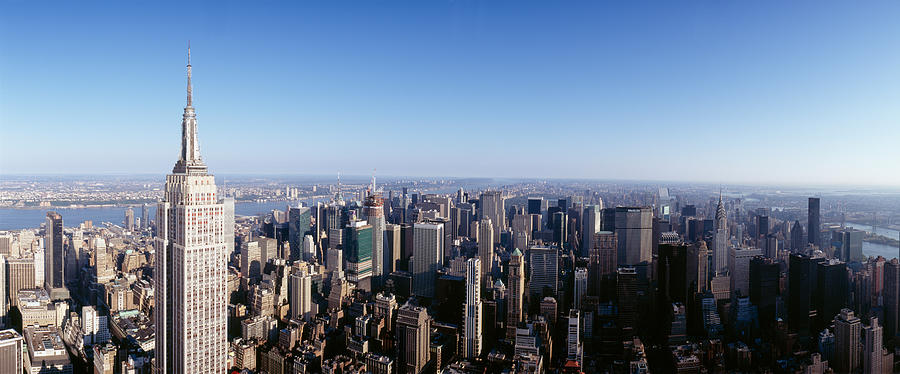 Architecture Photograph - Aerial View Of A Cityscape, Empire #3 by Panoramic Images