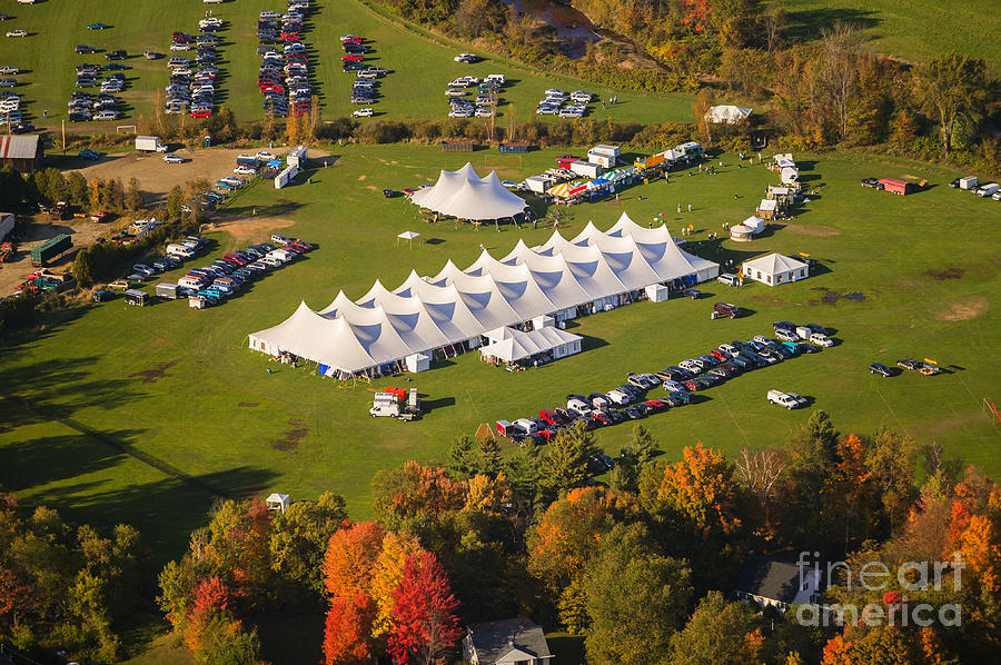 Aerial view of event tent in Vermont. #3 Photograph by Don Landwehrle