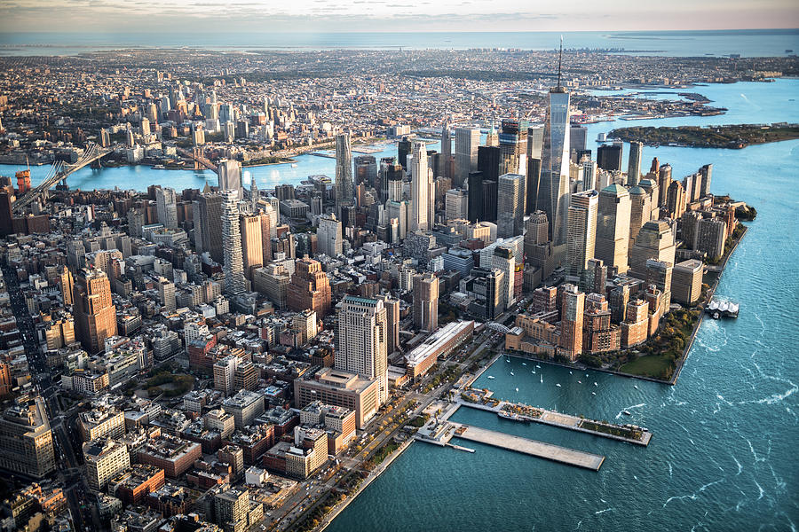 Aerial view of Manhattan island #3 Photograph by Predrag Vuckovic