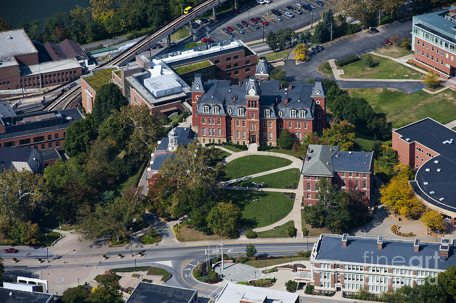 Aerials Photograph - aerials of WVVU campus #3 by Dan Friend