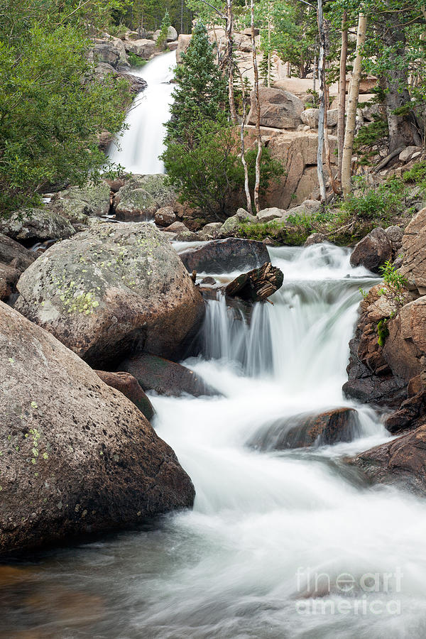 Alberta Falls on Glacier Creek in Rocky Mountain National Park #3 Photograph by Fred Stearns
