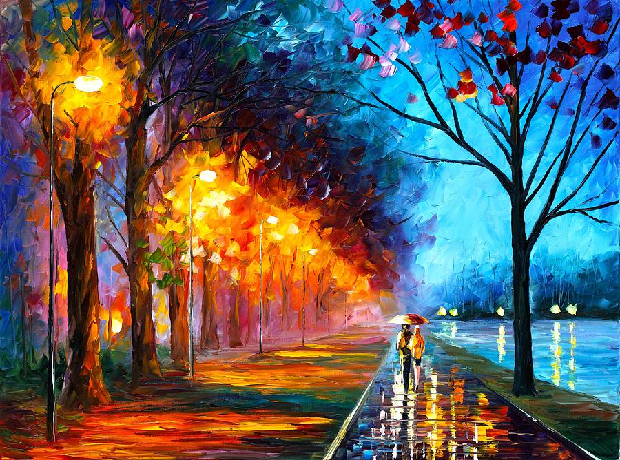 Alley By The Lake Painting by Leonid Afremov