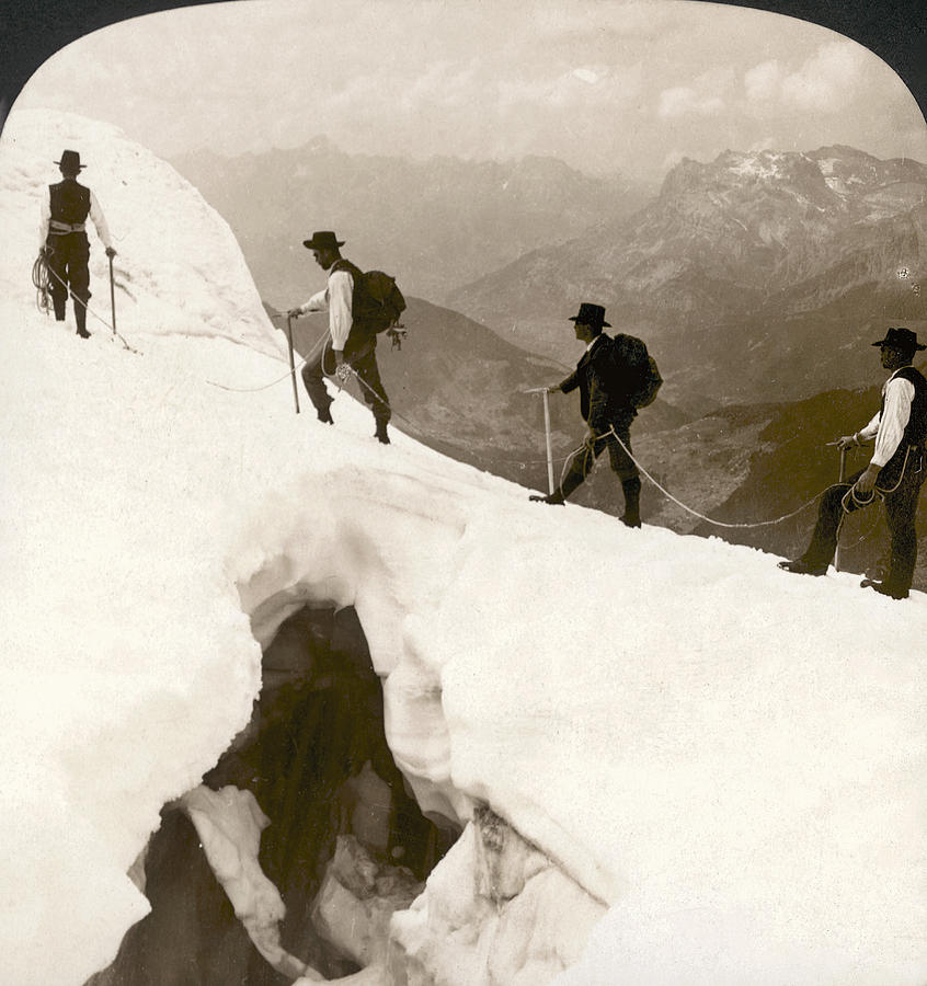 Alpine Mountaineering, 1908 Photograph by Granger - Fine Art America