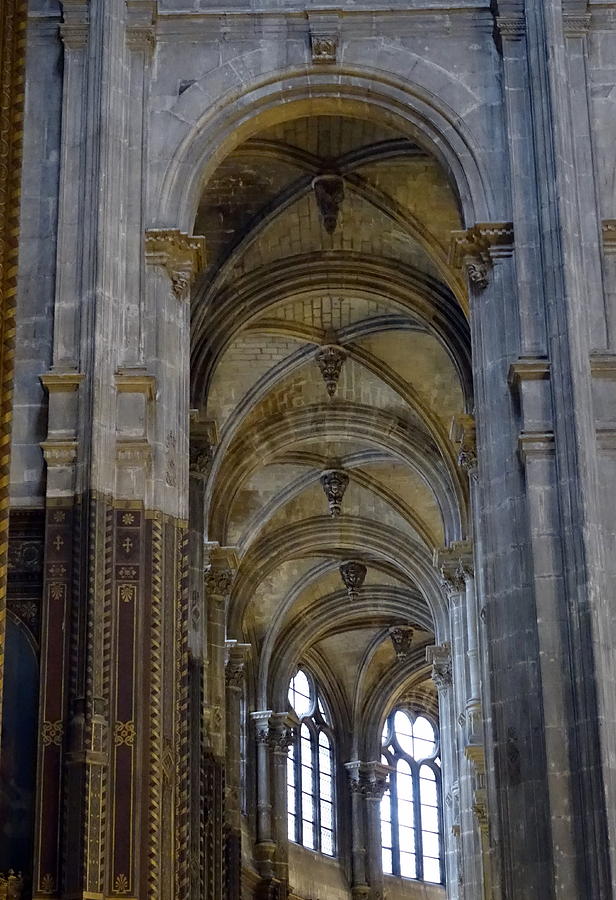 Interior View Of Saint Eustache Church In Las Halles District Of Paris Photograph by Rick Rosenshein