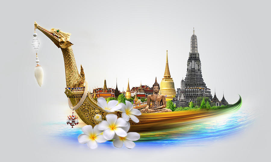 Buddha Digital Art - Amazing Thailand #3 by Potowizard Thailand