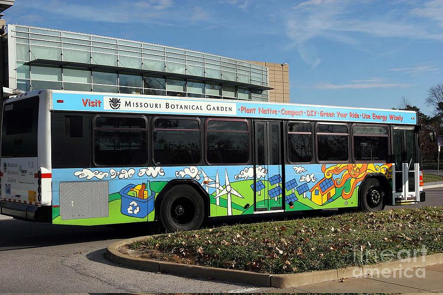 Ameren Missouri and Missouri Botanical Garden Metro Bus  #3 Painting by Genevieve Esson
