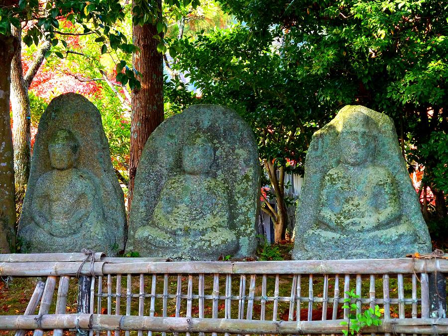 3 Ancient Buddhas Photograph by Julia Ivanovna Willhite