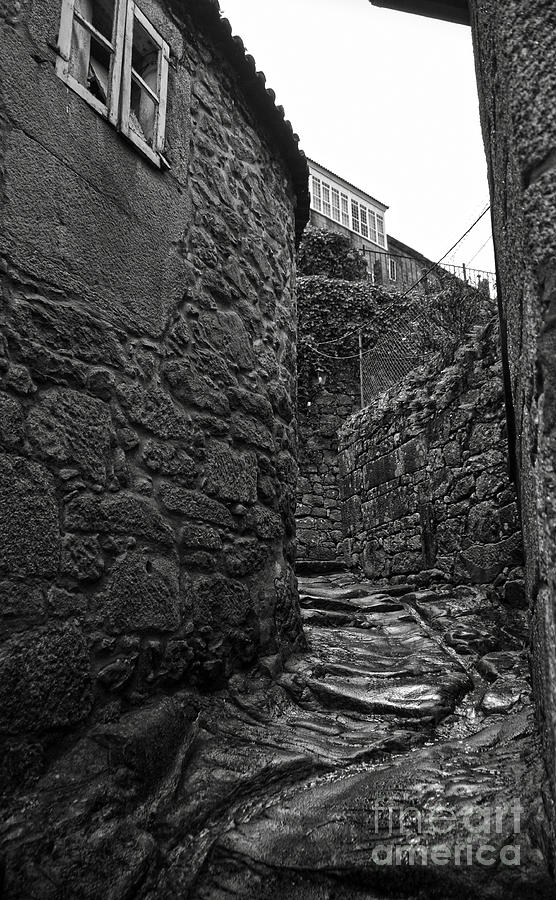 Romanesque Photograph - Ancient street in Tui BW #2 by RicardMN Photography