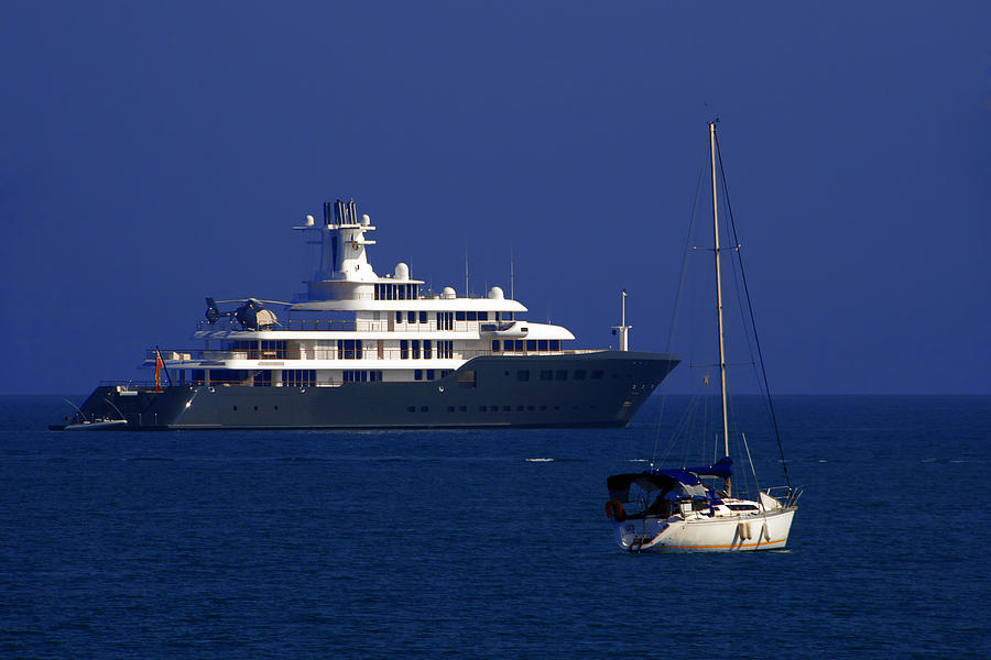 Boat Photograph - Antibes - Superyachts of Billionaires #3 by Alexandra Till