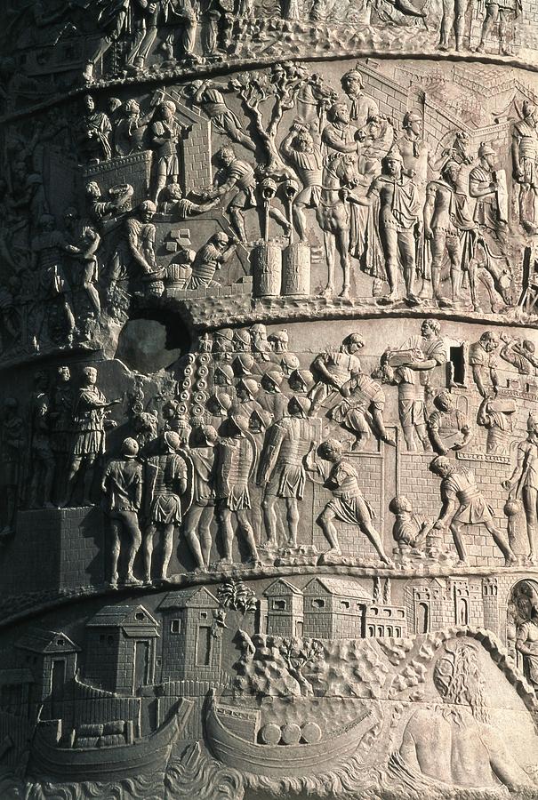 Vertical Photograph - Apollodorus Of Damascus 60-129. Column #3 by Everett