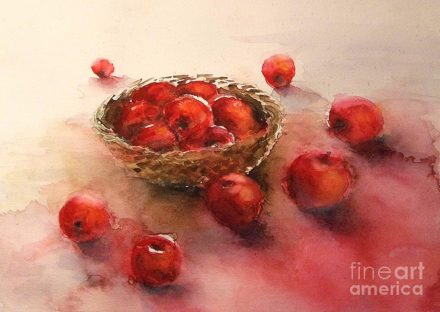 Apples  Apples #3 Painting by Yoshiko Mishina