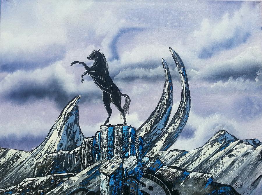 Mountain Painting - Arctic Stallion by Jody Poehl