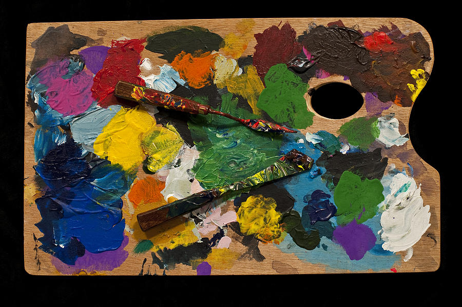 Artist palette with paint knife  #3 Photograph by Jim Corwin