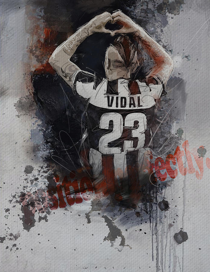 Football Painting - Arturo Vidal  #3 by Corporate Art Task Force