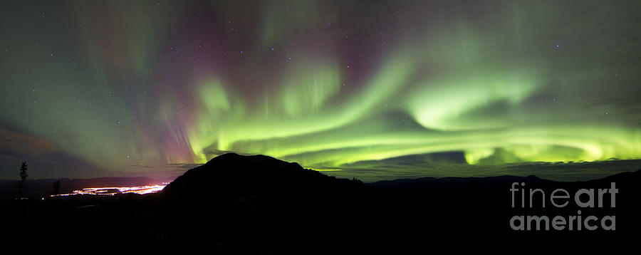 Aurora Borealis Over Gray Peak #3 Photograph by Joseph Bradley
