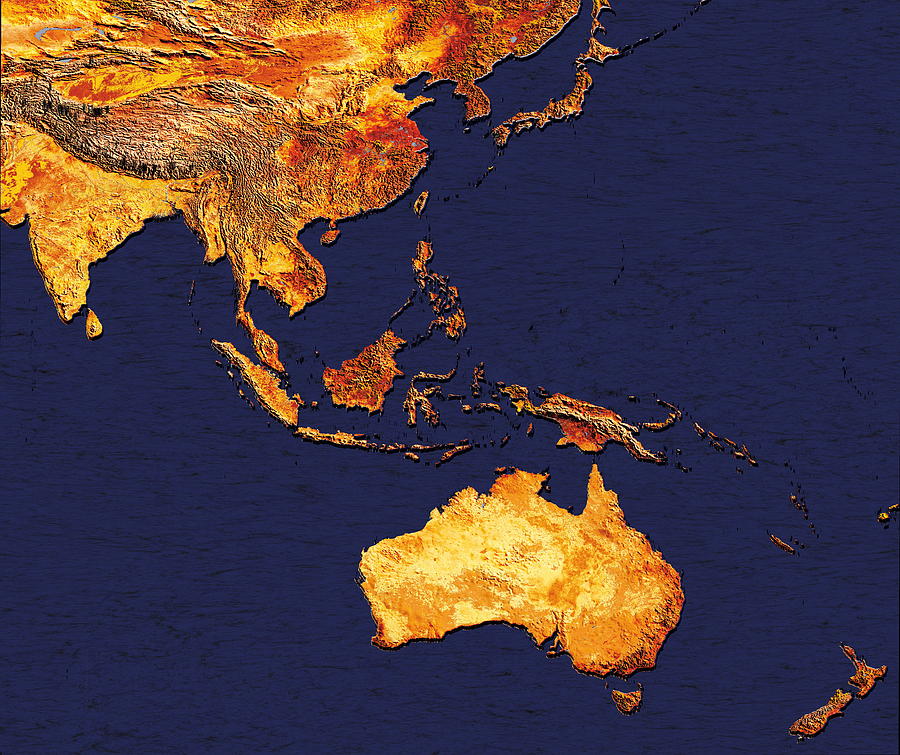 Australasia And South-eastern Asia #3 Photograph by Dynamic Earth Imaging/science Photo Library