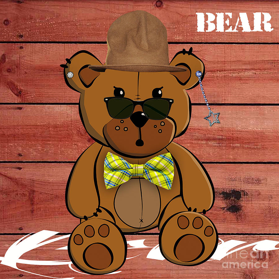 Jungle Mixed Media - Baby Bear Collection #3 by Marvin Blaine