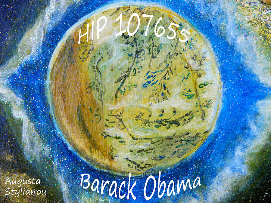 Barack Obama Star #1 Painting by Augusta Stylianou