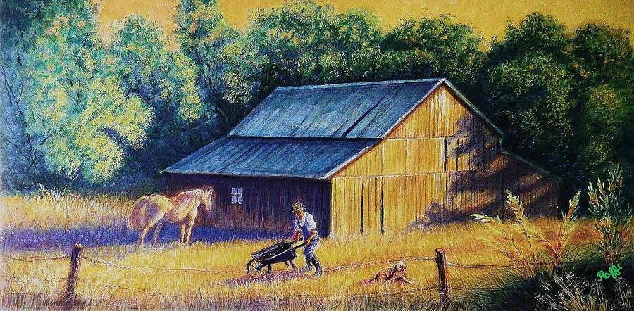 Barn Scene Painting By Raffi Jacobian Pixels