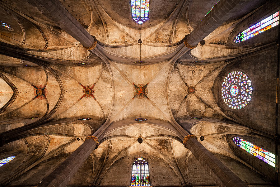 Basilica of Santa Maria del Mar in Barcelona #3 Photograph by Artur Bogacki
