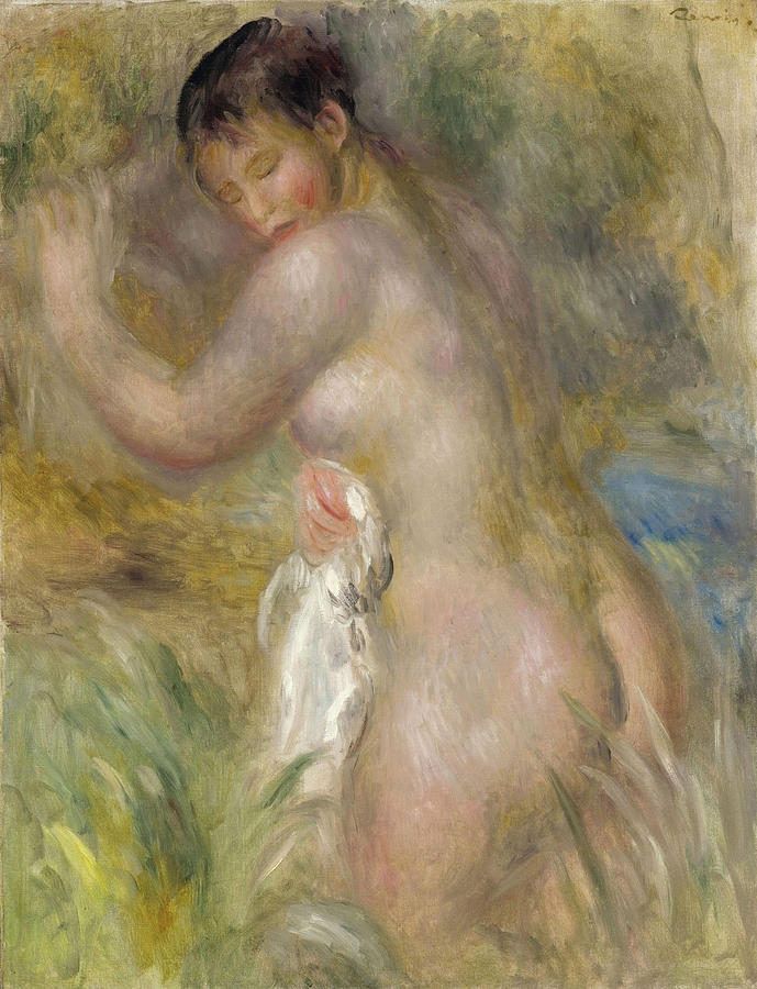 Bather #4 Painting by Pierre-Auguste Renoir