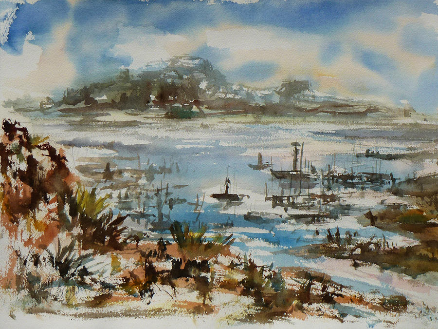 Bay Scene Painting by Xueling Zou