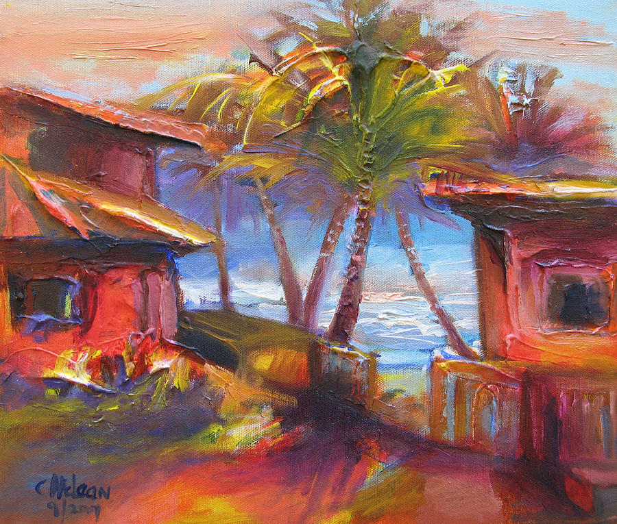 Beach Houses #3 Painting by Cynthia McLean
