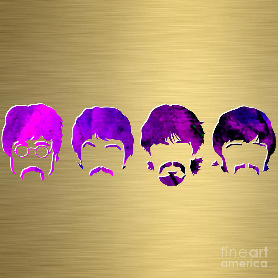 Beatles Gold Series #3 Mixed Media by Marvin Blaine
