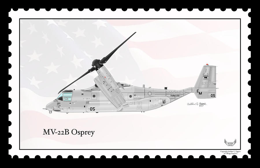 Bell Boeing MV-22B Osprey #3 Digital Art by Arthur Eggers