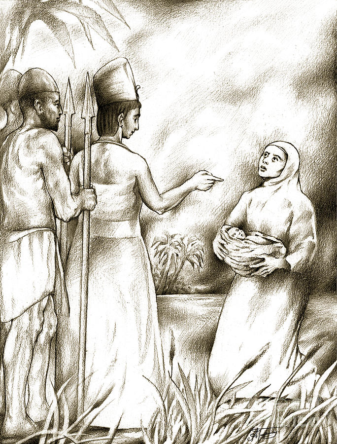 Biblical Illustration #3 Drawing by Alex Tavshunsky